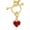 image:imageRossSimons 220 Carat Ruby Heart Charm in 18kt Gold Over Sterling