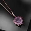 image:imageRossSimons 290 ct tw Amethyst and 10 ct tw White Topaz Flower Pendant Necklace in 18kt Rose Gold Over Sterling 18 inches