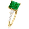 image:imageRossSimons 300 Carat Simulated Emerald and 38 ct tw CZ Ring in 18kt Gold Over SterlingNo Gemstone
