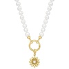 image:imageRossSimons 335mm Cultured Pearl Sunflower Charm in 18kt Gold Over Sterling