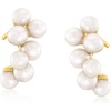 image:imageRossSimons 34mm Cultured Pearl Cluster Earrings in 18kt Gold Over Sterling
