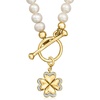 image:imageRossSimons 354mm Cultured Pearl CharmCompatible Toggle Necklace in 18kt Gold Over SterlingNo Gemstone