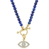 image:imageRossSimons 354mm Lapis Bead CharmCompatible Toggle Necklace in 18kt Gold Over SterlingLapis Lazuli