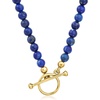 image:imageRossSimons 354mm Lapis Bead CharmCompatible Toggle Necklace in 18kt Gold Over SterlingLapis Lazuli