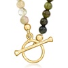 image:imageRossSimons 354mm Multicolored Tourmaline Bead CharmCompatible Toggle Necklace in 18kt Gold Over Sterlingtourmalinee