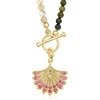 image:imageRossSimons 354mm Multicolored Tourmaline Bead CharmCompatible Toggle Necklace in 18kt Gold Over Sterlingtourmalinee