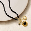 image:imageRossSimons 354mm Onyx Bead CharmCompatible Toggle Necklace in 18kt Gold Over SterlingOnyx