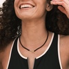 image:imageRossSimons 354mm Onyx Bead CharmCompatible Toggle Necklace in 18kt Gold Over SterlingOnyx
