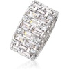 image:imageRossSimons 540 ct tw Baguette and Round CZ Eternity Band in Sterling SilverCubic Zirconia