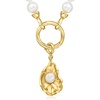 image:imageRossSimons 555mm Cultured Pearl Oyster Shell Charm in 18kt Gold Over Sterling