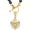 image:imageRossSimons 613mm Cultured Coin Pearl and 10 ct tw White Topaz Bumblebee Charm With Citrine in 18kt Gold Over Sterling