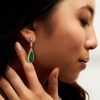 image:imageRossSimons 850 ct tw Emerald and 290 ct tw White Topaz Drop Earrings in 18kt Gold Over Sterling