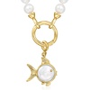 image:imageRossSimons 9510mm Cultured Coin Pearl Fish Charm in 18kt Gold Over Sterling