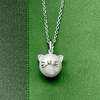 image:imageRossSimons 995mm Cultured Pearl Cat Pendant Necklace With Diamonds in Sterling Silver 18 inches