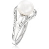 image:imageRossSimons 995mm Cultured Pearl and 20 ct tw Diamond Ring in Sterling Silver