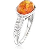 image:imageRossSimons Amber Ring in Sterling SilverAmber