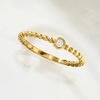 image:imageRossSimons BezelSet Diamond Beaded Ring in 18kt Gold Over SterlingDiamond