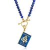 image:imageRossSimons Blue Enamel Passport Charm in 18kt Gold Over Sterling