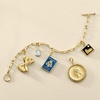 image:imageRossSimons Blue Enamel Passport Charm in 18kt Gold Over Sterling