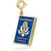 image:imageRossSimons Blue Enamel Passport Charm in 18kt Gold Over Sterling