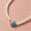 image:imageRossSimons Blue Opal and 556mm Cultured Pearl Necklace in 18kt Gold Over Sterling20 Inches