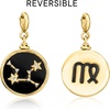 image:imageRossSimons Cancer  Onyx Reversible Zodiac Charm With LabGrown Diamonds in 18kt Gold Over Sterling