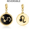 image:imageRossSimons Cancer  Onyx Reversible Zodiac Charm With LabGrown Diamonds in 18kt Gold Over Sterling