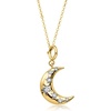 image:imageRossSimons Diamond Moon and Stars Charm in 18kt Gold Over Sterling