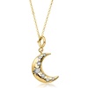 image:imageRossSimons Diamond Moon and Stars Charm in 18kt Gold Over Sterling