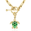 image:imageRossSimons Green Enamel Turtle Charm in 18kt Gold Over Sterling