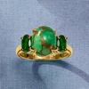 image:imageRossSimons Green Turquoise Ring With 80 ct tw Chrome Diopside in 18kt Gold Over SterlingDiopside