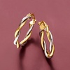 image:imageRossSimons Italian 10kt 2Tone Gold Twisted Hoop Earrings