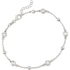 image:imageRossSimons Italian 115 ct tw BezelSet CZ Station Anklet9 Inches