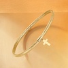 image:imageRossSimons Italian 14kt Yellow Gold Cross Charm Mesh Braceletno gemstone