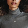 image:imageRossSimons Italian 14kt Yellow Gold Cross NecklaceNo Gemstone