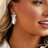 image:imageRossSimons Italian 1516mm Cultured Baroque Pearl and 180 ct tw CZ Floral Drop Earrings in Sterling Silver