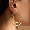 image:imageRossSimons Italian 18kt Gold Over Sterling DoubleHoop Earrings
