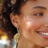 image:imageRossSimons Italian 18kt Gold Over Sterling Filigree Feather Drop Earrings