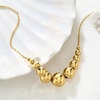 image:imageRossSimons Italian 18kt Gold Over Sterling Graduated Bead CableChain Necklace 18 inches