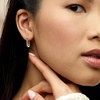 image:imageRossSimons Italian 18kt Gold Over Sterling Medium Paper Clip Link Hoop Earrings