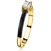 image:imageRossSimons Italian 30 Carat CZ and Black Enamel Ring in 18kt Gold Over SterlingCubic Zirconia