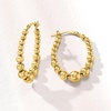 image:imageRossSimons Italian 36mm 18kt Gold Over Sterling Bead Oval Hoop Earrings
