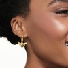 image:imageRossSimons Italian 50 ct tw Black and White CZ Removable Bumblebee Charm Huggie Hoop Earrings in 18kt Gold Over Sterling