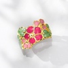 image:imageRossSimons Italian Multicolored Enamel Flower Ring in 14kt Yellow GoldNo Gemstone