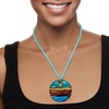 image:imageRossSimons Italian Multicolored Murano Glass Bead Pendant Necklace With 18kt Gold Over SterlingNo Gemstone