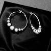 image:imageRossSimons Italian Sterling Silver Graduated Bead Hoop Earrings