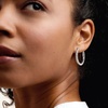 image:imageRossSimons Italian Sterling Silver Hammered Hoop Earrings