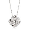 image:imageRossSimons Italian Sterling Silver Jewelry Set Love Knot Necklace and Earrings 20 inches