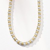 image:imageRossSimons Italian Sterling Silver and 22kt Gold Over Sterling Bead NecklaceNo Gemstone