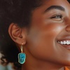 image:imageRossSimons Italian Tagliamonte Blue Venetian Glass Flora Drop Earrings in 18kt Gold Over Sterling
